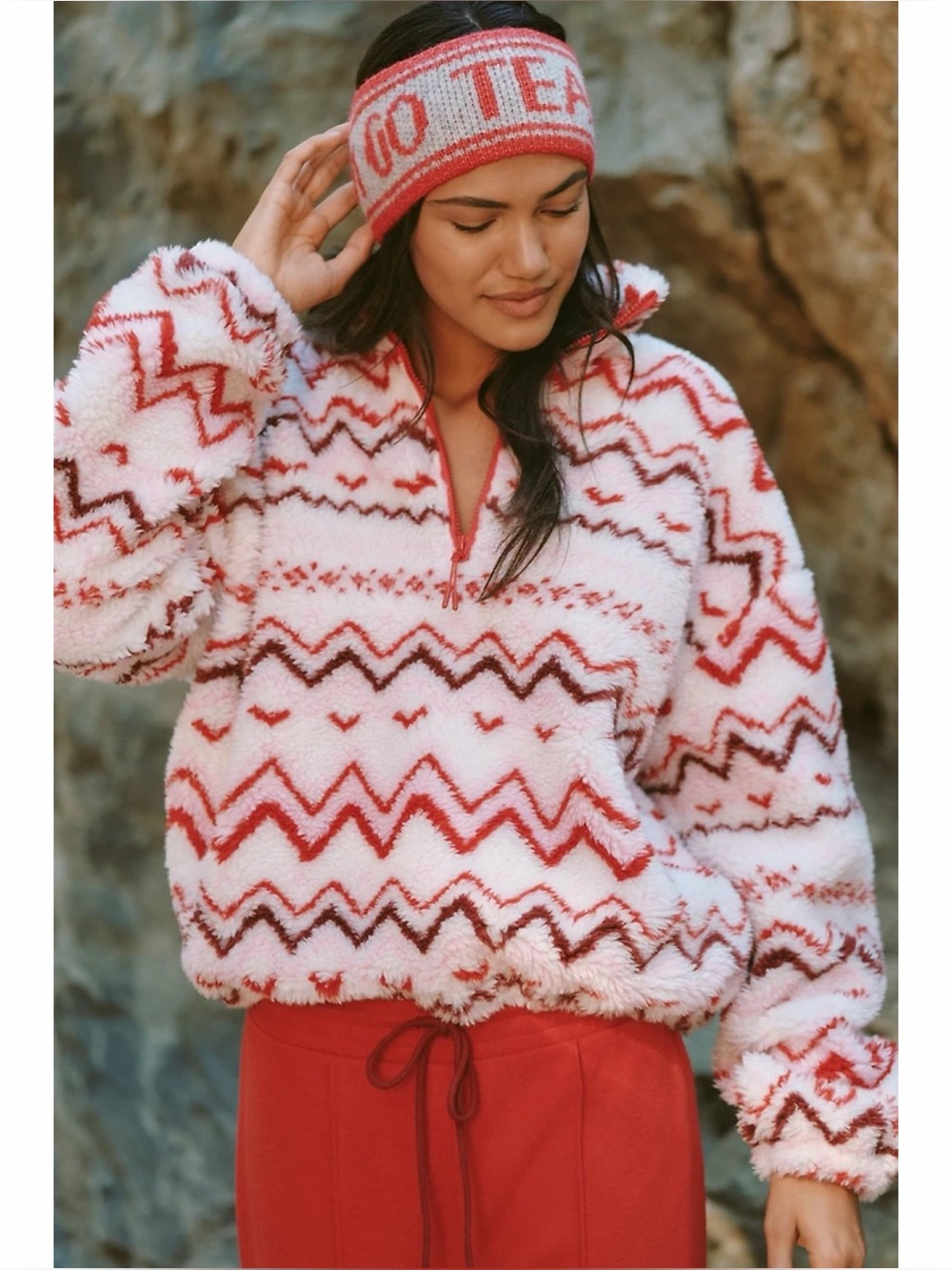 Beach Riot Leona Slopes Sherpa Pullover